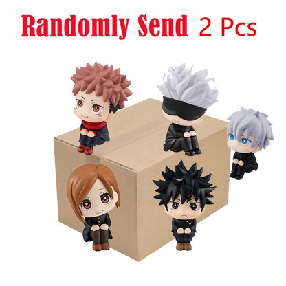 Q Version Anime Figure Gojo Satoru Children Toys Handheld Office Fushiguro Megumi Anime Action Figures Ornaments Jujutsu Kaisan