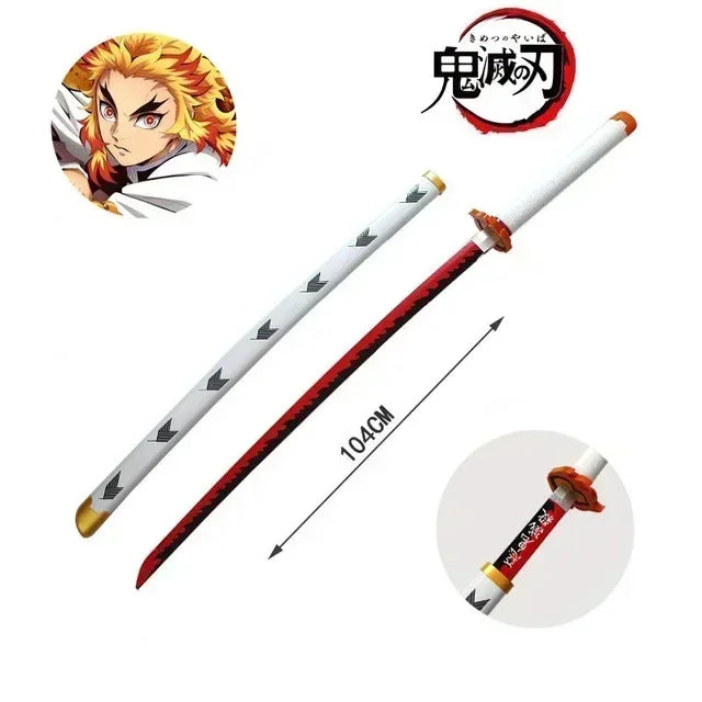 Katana Demon Slayer 104 cm - Réplica Realista de Tanjirou y Zenitsu para Cosplay y Colección