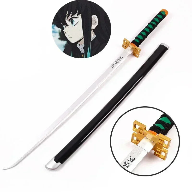 Katana Demon Slayer 104 cm - Réplica Realista de Tanjirou y Zenitsu para Cosplay y Colección