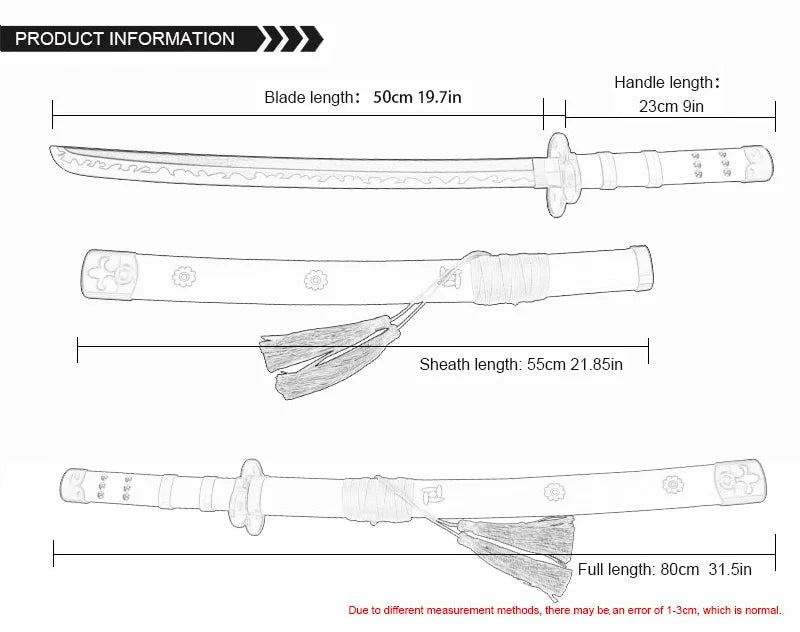 New For 2023 Anime  Roronoa Zoro Katana Sword Wooden 80cm/31.5＂Enma Purple Unisex Halloween Party Gifts